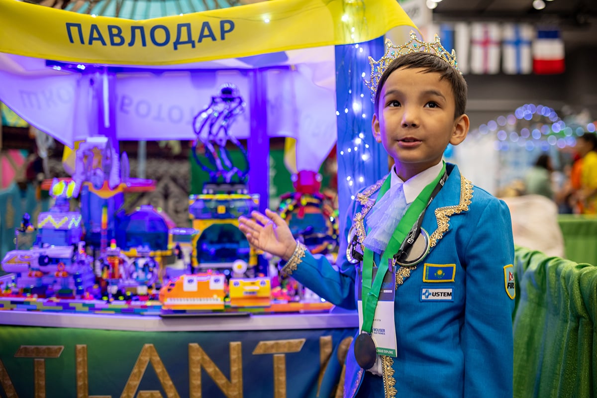 FIRST LEGO League student participating at FIRST Championship