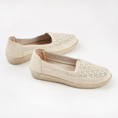 Δερμάτινη Εσπαντρίγια Με Τρύπες My Choice THL-53 Μπεζ