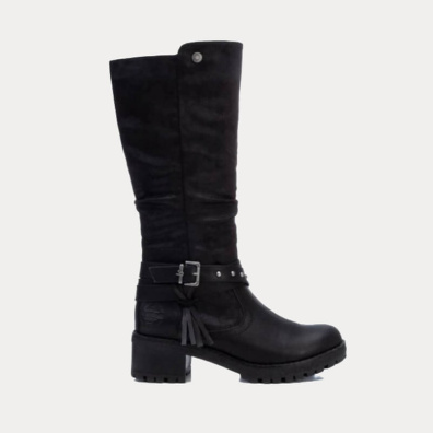 Δερμάτινη Μπότα Με Φερμουάρ Refresh 72395 Μαύρο