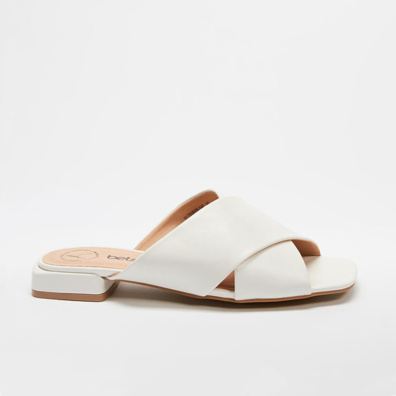 Παντόφλα Με Χιαστί Λουριά Betsy 917008/06-04E Άσπρο