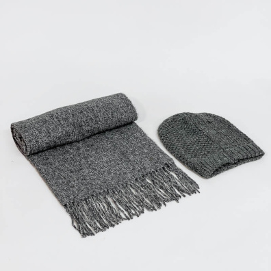 Σετ Δώρου Σκουφάκι - Κασκόλ PC.0230-PCS999 Γκρι