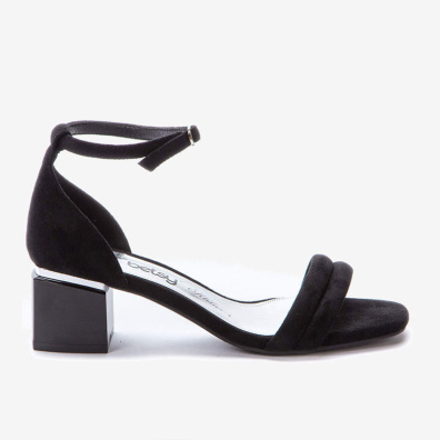 Suede Πέδιλο Με Λουράκια Betsy 917018/03-05 Μαύρο