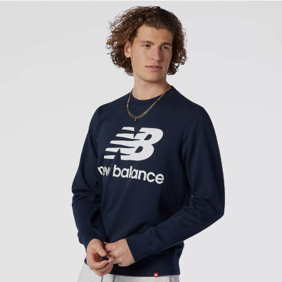 Φούτερ New Balance Essentials Stacked Logo Crew MT03560 Μπλε