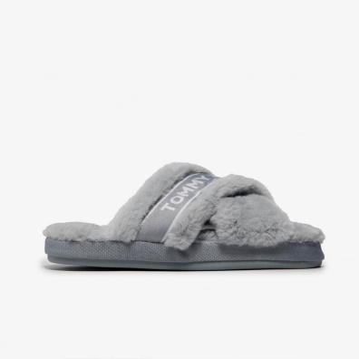 Γούνινη Παντόφλα Tommy Jeans Furry Home FW0FW06314-PN7 Γκρι