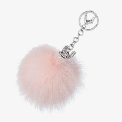 Γούνινο Mπρελόκ Από Φυσική Τρίχα My Choice GF65 Ροζ