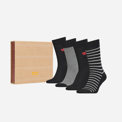 Σετ Δώρου Κάλτσες Levi's 4 Ζεύγη 37157-0648 Μαύρο