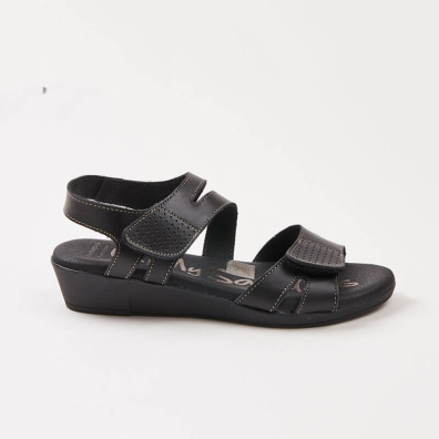 Δερμάτινη Πλατφόρμα Oh My Sandals Comfort Μαύρο