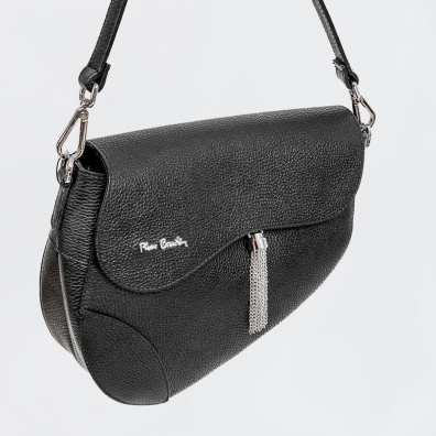 Δερμάτινη Τσάντα Ώμου Pierre Cardin 1700 FRZ Dollaro Μαύρο