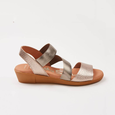 Δερμάτινο Σανδάλι Oh My Sandals 4566 Ατσαλί