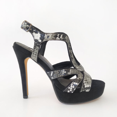 Πέδιλο Με Φιάπα Exe Vivian-525 Ασπρόμαυρο Φίδι