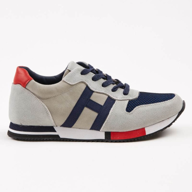 Sneaker Calgrary K1905 Τριχρωμία Γκρι-Μπλε