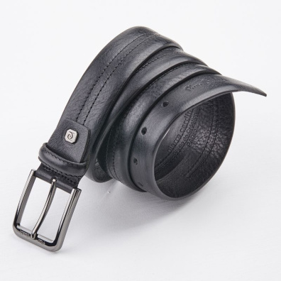 Δερμάτινη Ζώνη Pierre Cardin Andrew Μαύρο