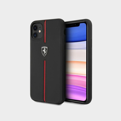 Θήκη Κινητού Ferrari FEOMSHCN61BK Δερμάτινη Σκληρή Μαύρο (iPhone 11)