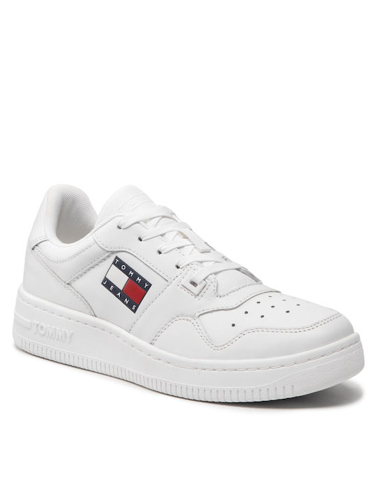 Sneaker Tommy Hilfiger Retro Basket EN0EN01723-YBR Άσπρο