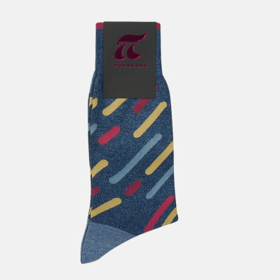 Βαμβακερές Κάλτσες Πουρνάρα Με Σχέδιο 3691-3 Μπλε