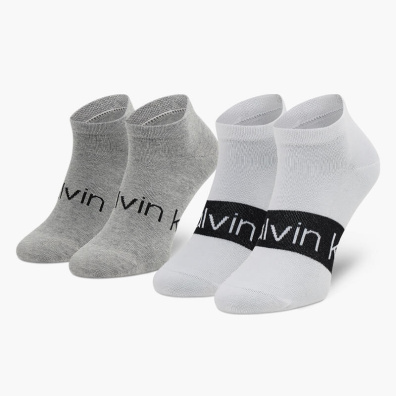 Κάλτσες Calvin Klein 2 Ζεύγη 701218712-001 Άσπρο Γκρι