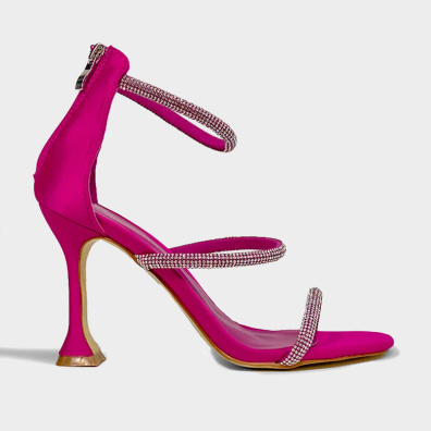 Πέδιλα Σατέν Με Στρας My Choice 3836-F Φούξια Πέδιλα Σατέν Με Στρας My Choice 3836-F Φούξια