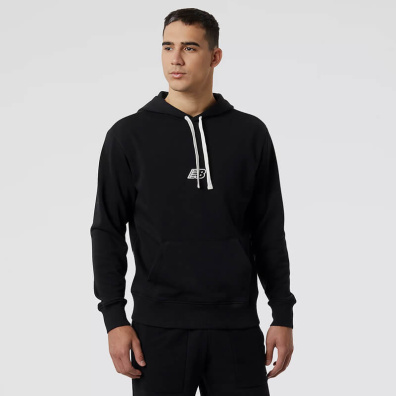 Φούτερ Με Κουκούλα New Balance MT23511BK Μαύρο