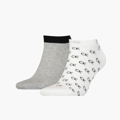 Κάλτσες Calvin Klein 2 Ζεύγη 701218715004 Άσπρο Γκρι