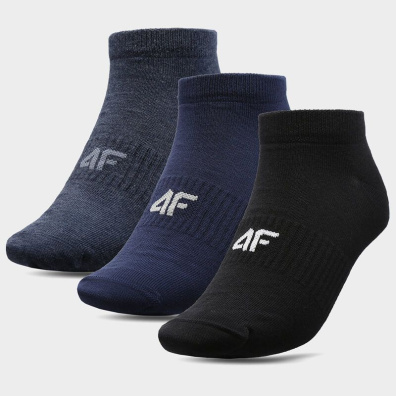 Αθλητικές Κάλτσες 4F 3 Ζεύγη H4L22-SOM006-31M-31S-20S Μαύρο Μπλε