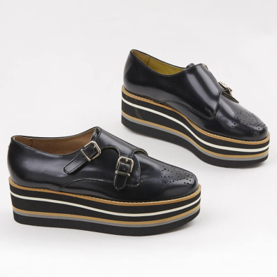 Μοκασίνι Με Ψηλή Πλατφόρμα Exe Colette Μαύρο