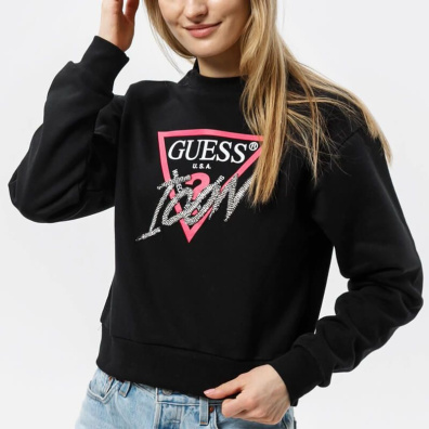 Φούτερ Guess Jeans W1RQ04K68I0-JBLK Μαύρο