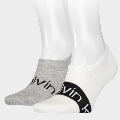 Κάλτσες Calvin Klein 2 Ζεύγη 701218713-001 Άσπρο Γκρι