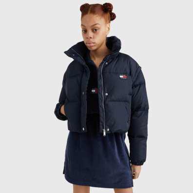 Crop Puffer Μπουφάν Tommy Hilfiger DW0DW14301_C87 Σκούρο Μπλε