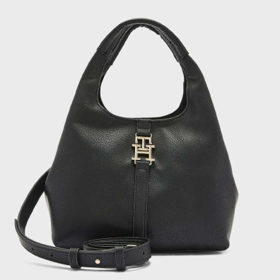 Τσάντα Ώμου Tommy Hilfiger AW0AW14185-BDS Μαύρο