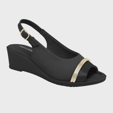 Ανατομικά Πέδιλά Peep Toe Piccadilly 163011-5 Μαύρο