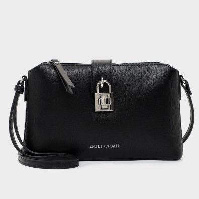 Τσάντα Χιαστί Emily & Noah 63630-100 Μαύρο