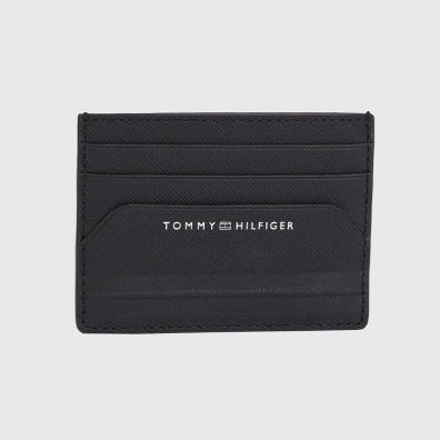 Δερμάτινη Καρτοθήκη Tommy Hilfiger AM0AM10980-BDS Μαύρο