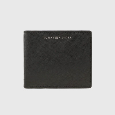 Δερμάτινο Πορτοφόλι Tommy Hilfiger AM0AM10983_BDS Μαύρο