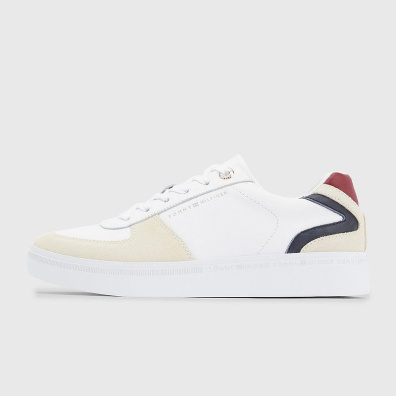 Δερμάτινο Sneaker Tommy Hilfiger FW0FW07107-0GY Άσπρο