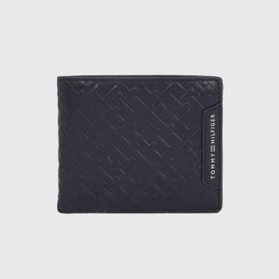 Μικρό Δερμάτινο Πορτοφόλι Tommy Hilfiger AM0AM11115_0GZ Σκούρο Μπλε