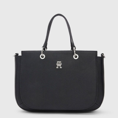 Τσάντα Χειρός Tommy Hilfiger AW0AW14503-BDS Μαύρο