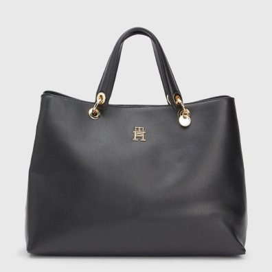 Τσάντα Χειρός Tommy Hilfiger AW0AW14784-BDS Μαύρο