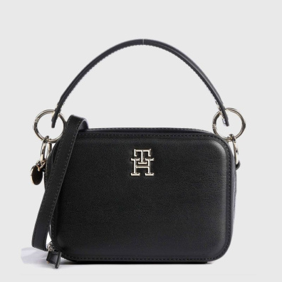 Τσάντα Χιαστί Με Αλυσίδα Tommy Hilfiger AW0AW14781-BDS Μαύρο