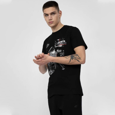 T-shirt Με Στάμπα 4F H4L22-TSM017-20S Μαύρο