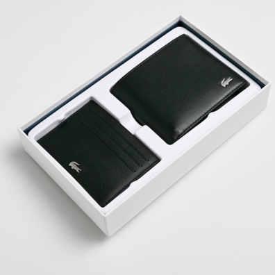 Δερμάτινο Σετ Δώρου Πορτοφόλι - Καρτοθήκη Lacoste 2505FG-000 Μαύρο