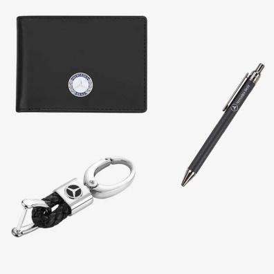 Σετ Δώρου Καρτοθήκη- Μπρελόκ - Στυλό Auto Set AS0801 Μαύρο