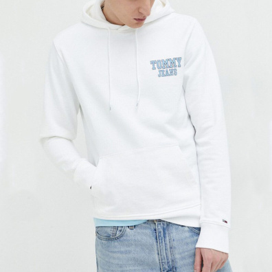Φούτερ Με Κουκούλα Tommy Hilfiger DM0DM16365-YBR Άσπρο