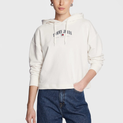 Φούτερ Με Κουκούλα Tommy Hilfiger DW0DW14852-YBH Άσπρο
