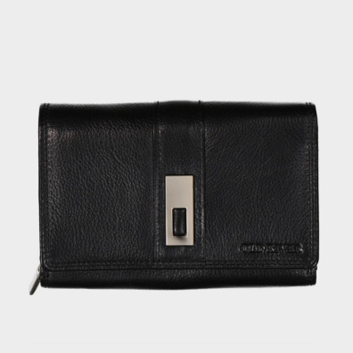 Δερμάτινο Πορτοφόλι Old River 6022-FN Μαύρο