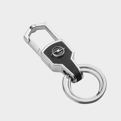 Μπρελόκ Με Λογότυπο Auto Set Opel AS0506 Μαύρο-Ασημί