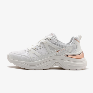 Sneaker Skechers Snake Trimmed Perforated Durleather 177576_WHT Άσπρο