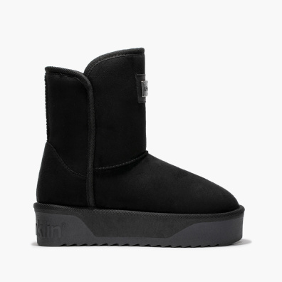 Δίπατο Μποτάκι Με Γούνα D.Franklin DFSH371005 Μαύρο