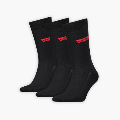 Κάλτσες Levi's Regular Cut Batwing 3 Ζεύγη 37157-1009 Μαύρο