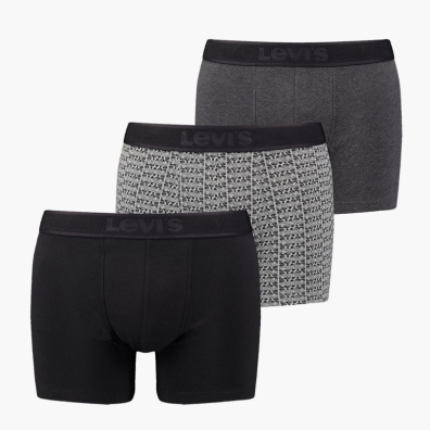 Σετ Δώρου Μποξεράκια Levi's 3 Τεμάχια  37149-0899 Μαύρο-Γκρι