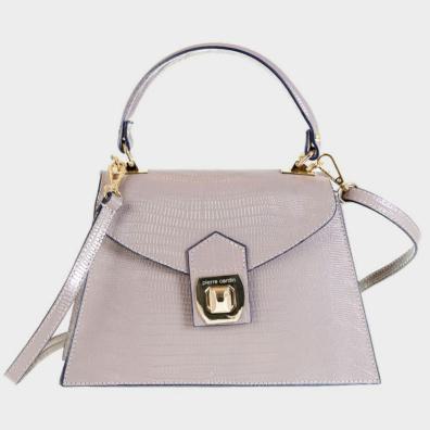 Τσάντα Χειρός Pierre Cardin 1960 FRZ Lucertolino Taupe